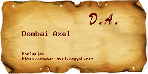 Dombai Axel névjegykártya