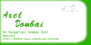 axel dombai business card